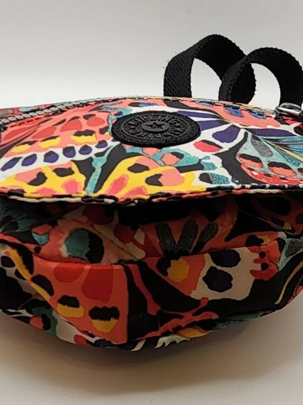 Kipling convertible crossbody butterfly print colorful lightweight VGUC - Picture 3 of 6